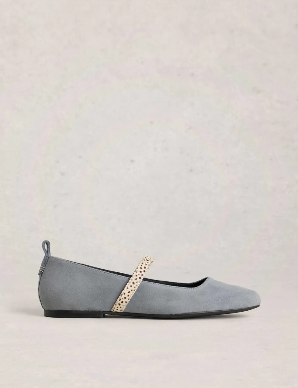 Suede Strap Ballet Pumps