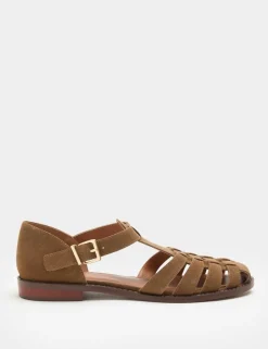 Suede Strappy Fisherman Sandals