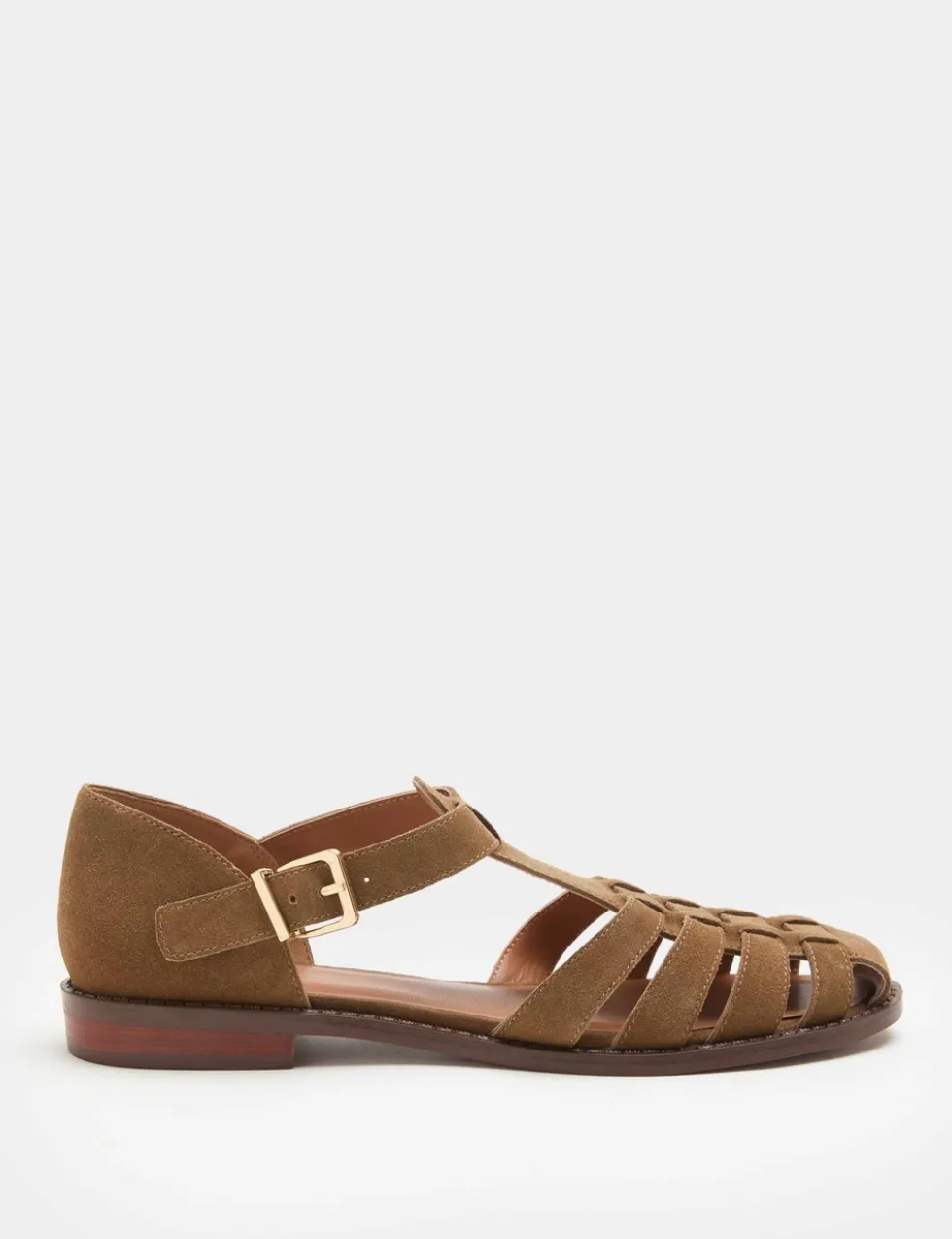 Suede Strappy Fisherman Sandals