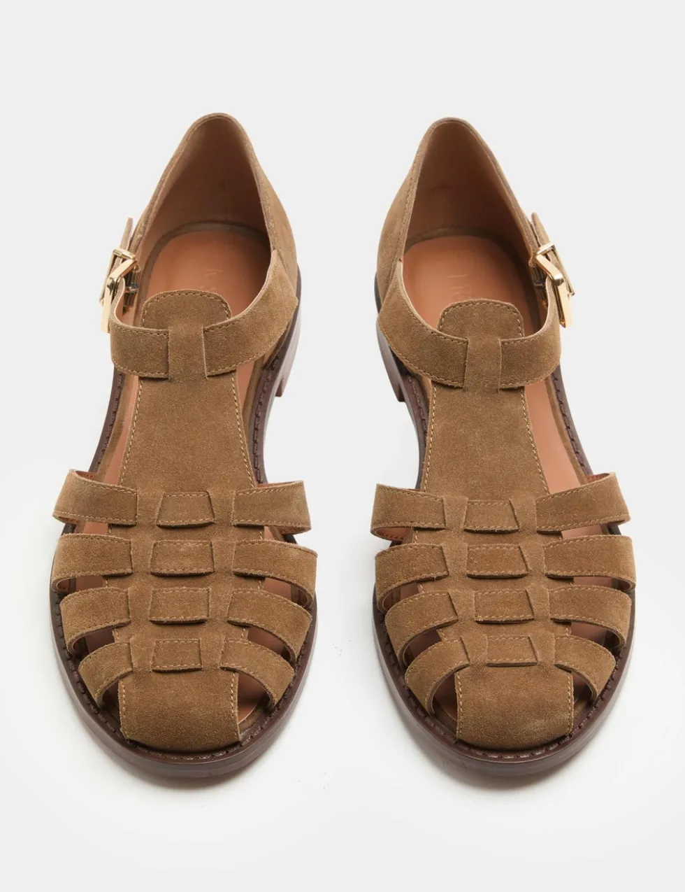 Suede Strappy Fisherman Sandals