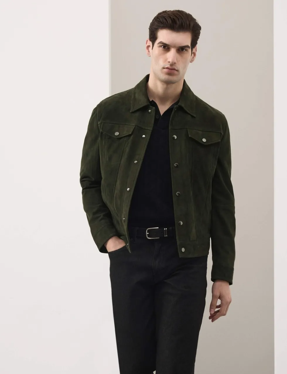 Suede Trucker Jacket