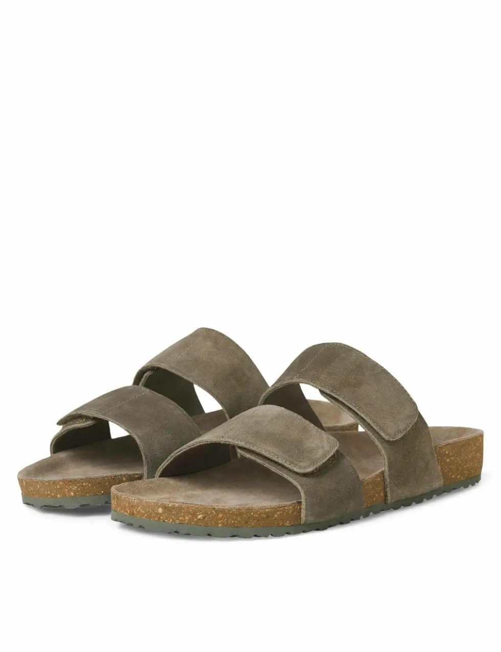 Suede Two Strap Sandals