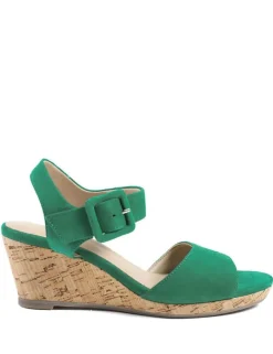 Suede Wedge Sandals