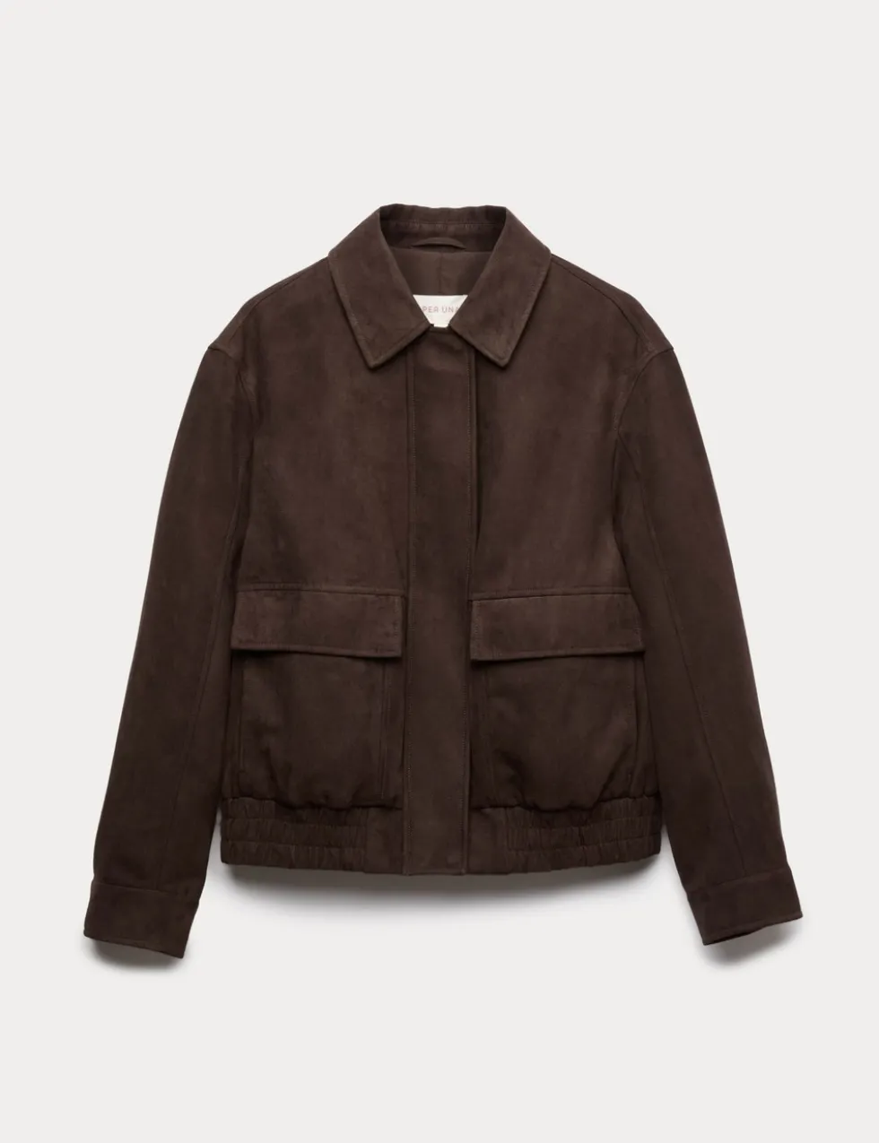 Suedette Collared Bomber Jacket