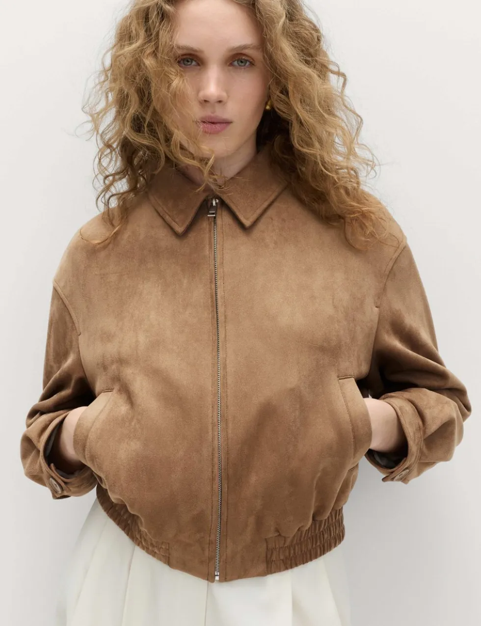 Suedette Harrington Jacket