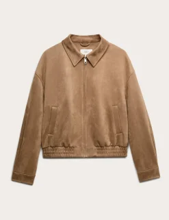 Suedette Harrington Jacket