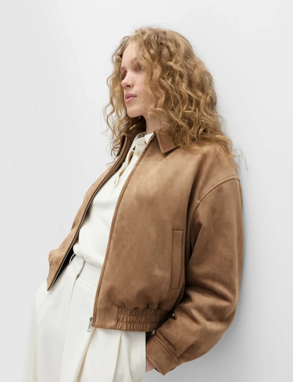 Suedette Harrington Jacket