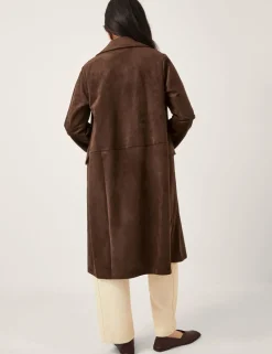 Suedette Trench Coat