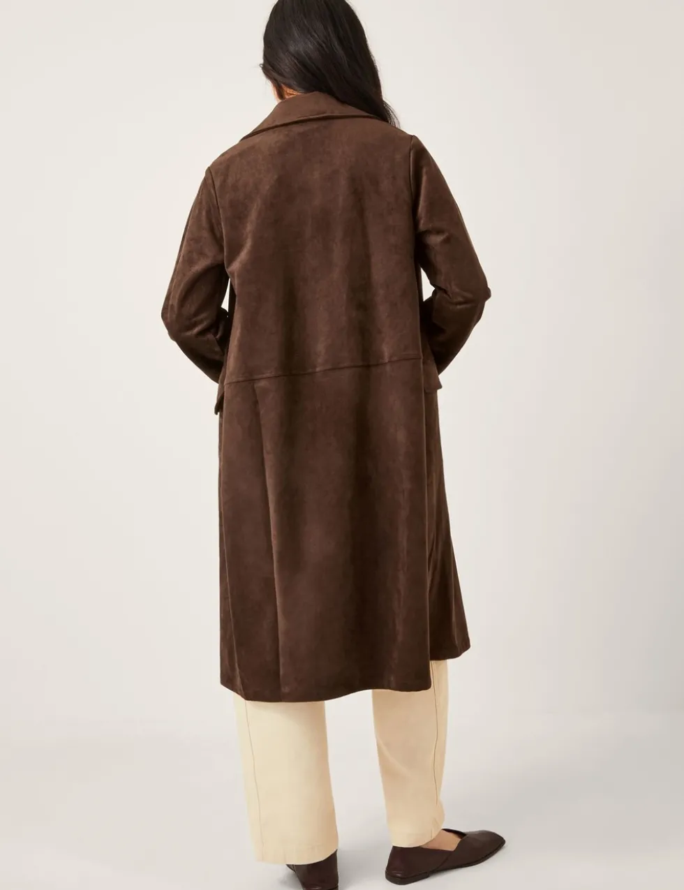Suedette Trench Coat