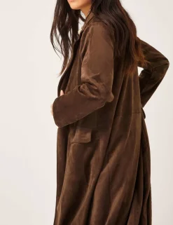 Suedette Trench Coat
