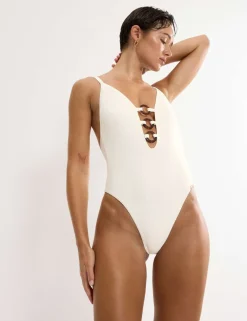 Summer Dune V-Neck Swimsuit (B-D)