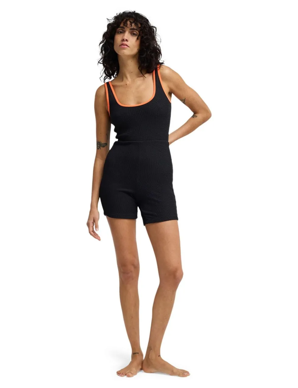 Summer High Textured Scoop Neck Swimsuit