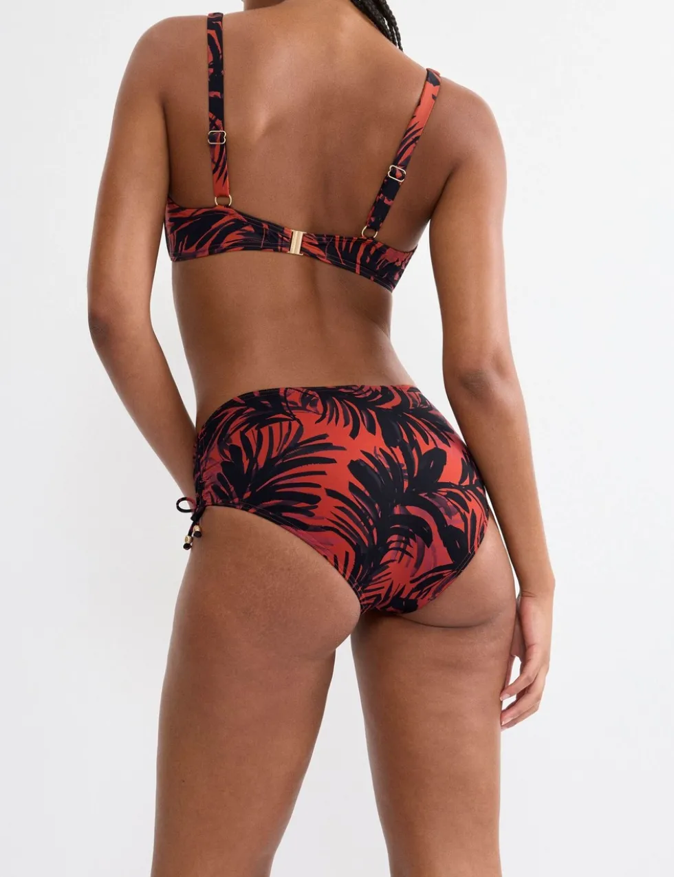 Summer Palm High Waisted Bikini Bottoms