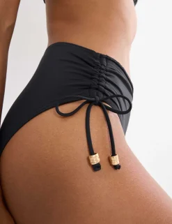 Summer Twist Ruched High Leg Bikini Bottoms