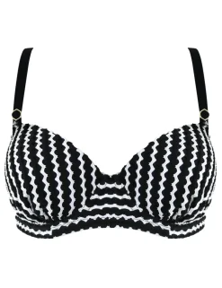 Sun City Striped Wired Padded Bikini Top B-G