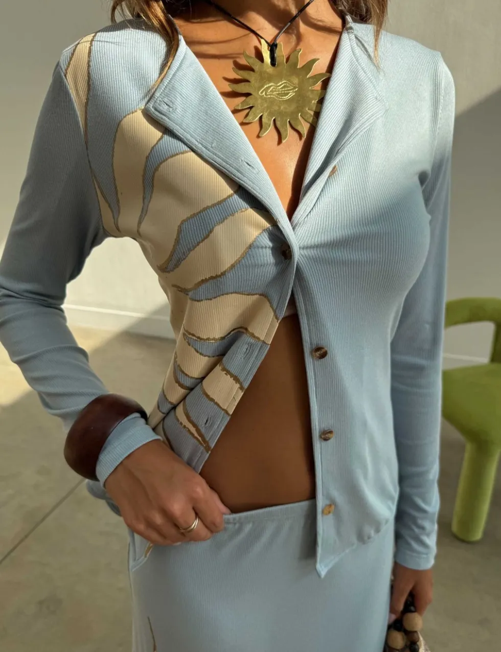 Sun Print Cardigan