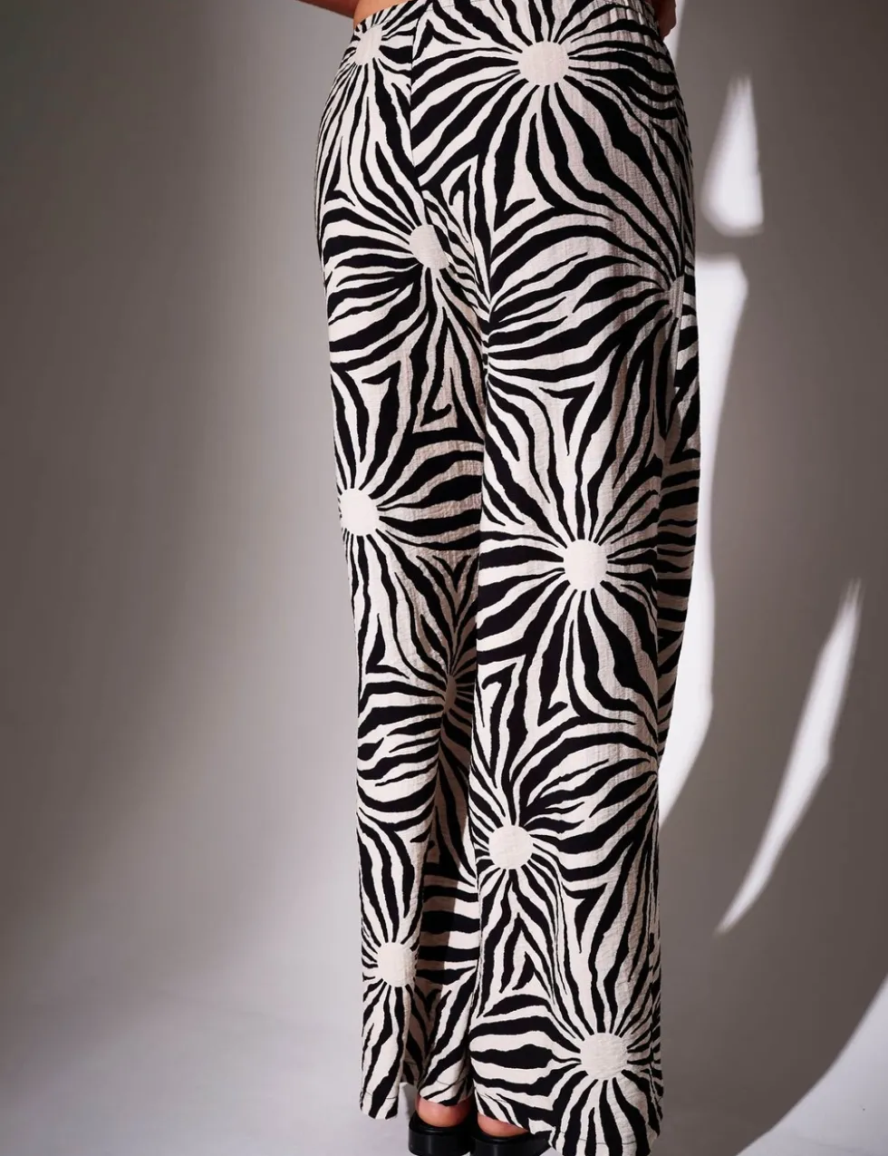 Sun Print Wide Leg Beach Trousers