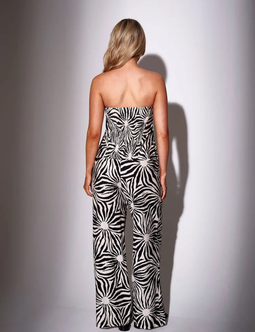 Sun Print Wide Leg Beach Trousers