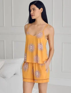 Sun Strappy Cami Top And Boxer Shortie Set