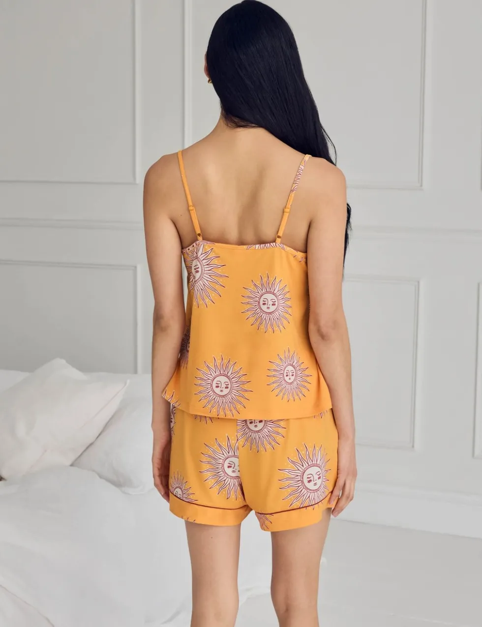 Sun Strappy Cami Top And Boxer Shortie Set
