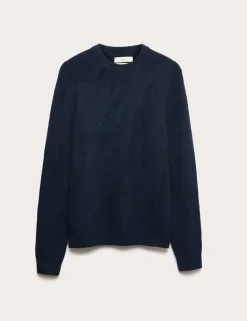 Supersoft Ribbed Crew Neck Jumper with Wool