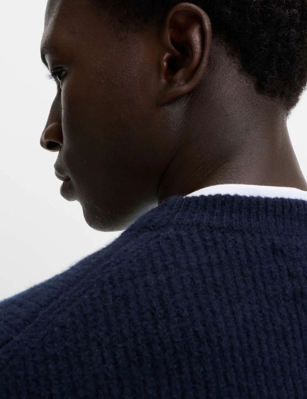Supersoft Ribbed Crew Neck Jumper with Wool