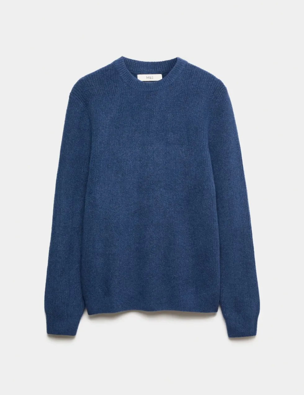 Supersoft Ribbed Crew Neck Jumper with Wool
