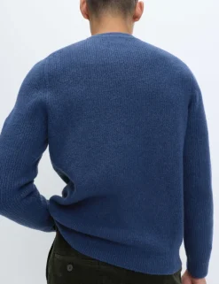 Supersoft Ribbed Crew Neck Jumper with Wool