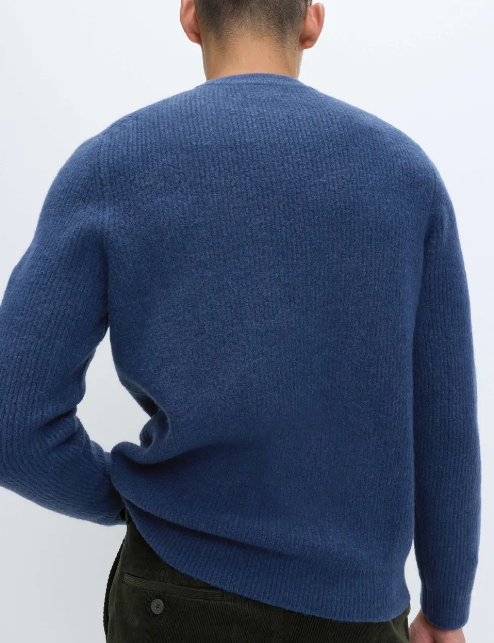 Supersoft Ribbed Crew Neck Jumper with Wool