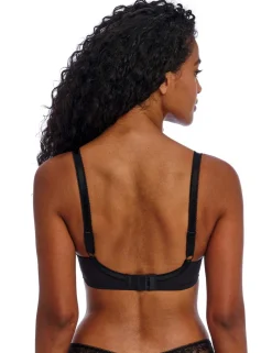 Sydnie Lace & Mesh Wired Plunge Bra (D-H)