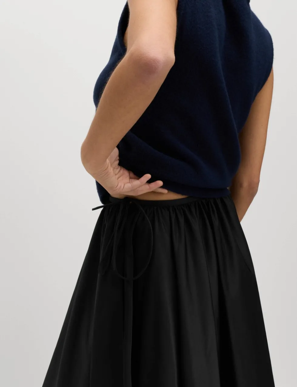 Taffeta Midi Circle Skirt