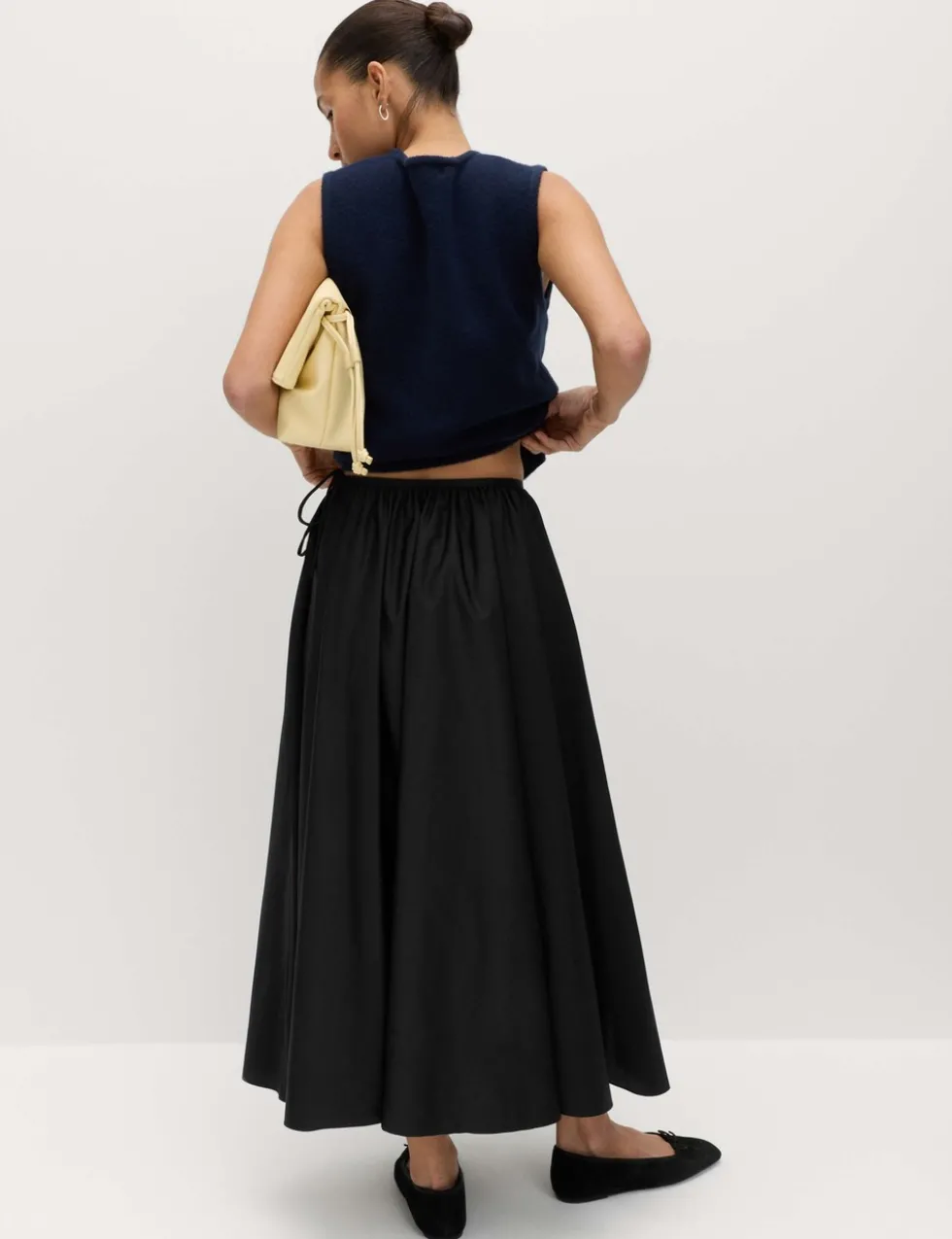 Taffeta Midi Circle Skirt