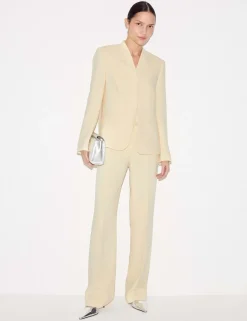Tailored Collarless Blazer