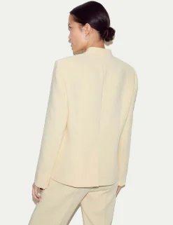 Tailored Collarless Blazer
