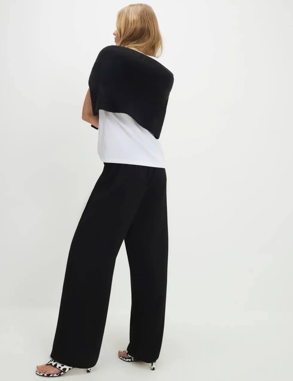 Tailored Drawstring Wide Leg Trousers