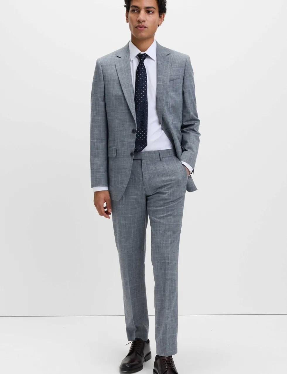 Tailored Fit Check Stretch Jacket