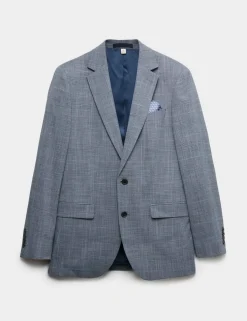 Tailored Fit Check Stretch Jacket
