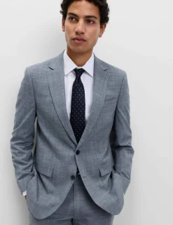Tailored Fit Check Stretch Jacket