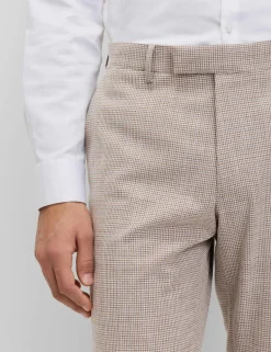 Tailored Fit Check Suit Trousers
