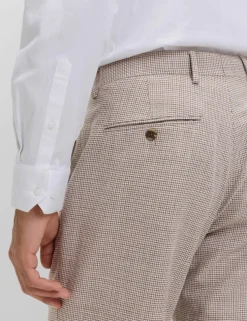 Tailored Fit Check Suit Trousers