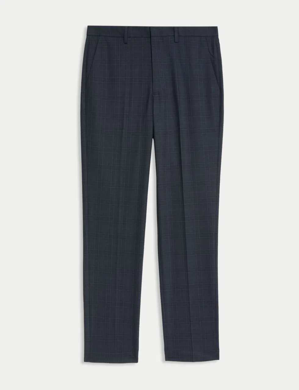 Tailored Fit Check Suit Trousers