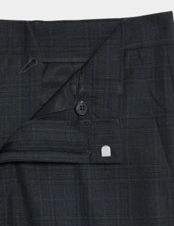 Tailored Fit Check Suit Trousers