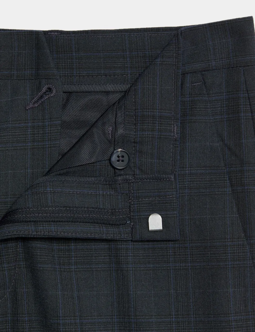 Tailored Fit Check Suit Trousers