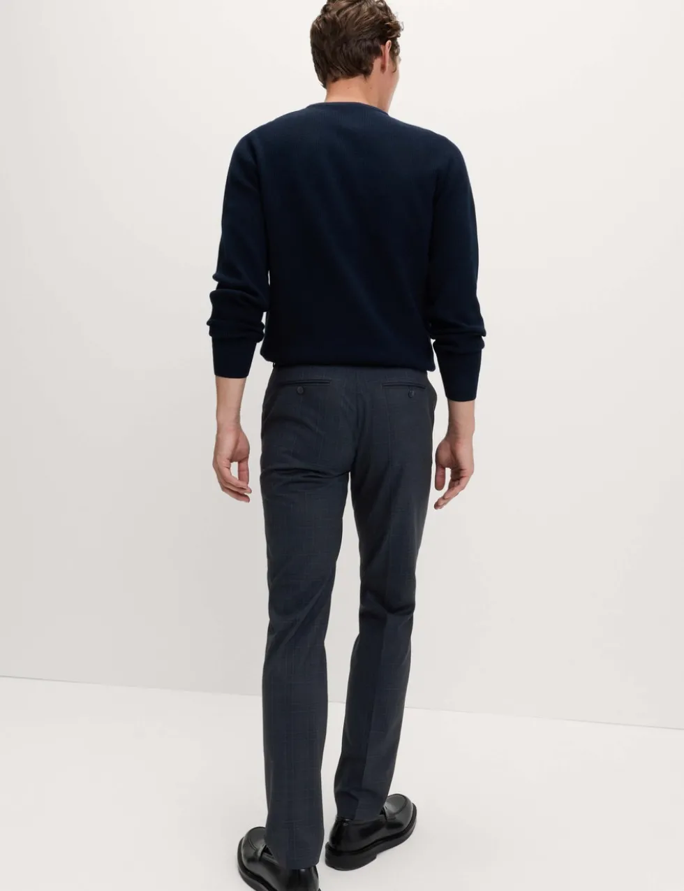 Tailored Fit Check Suit Trousers