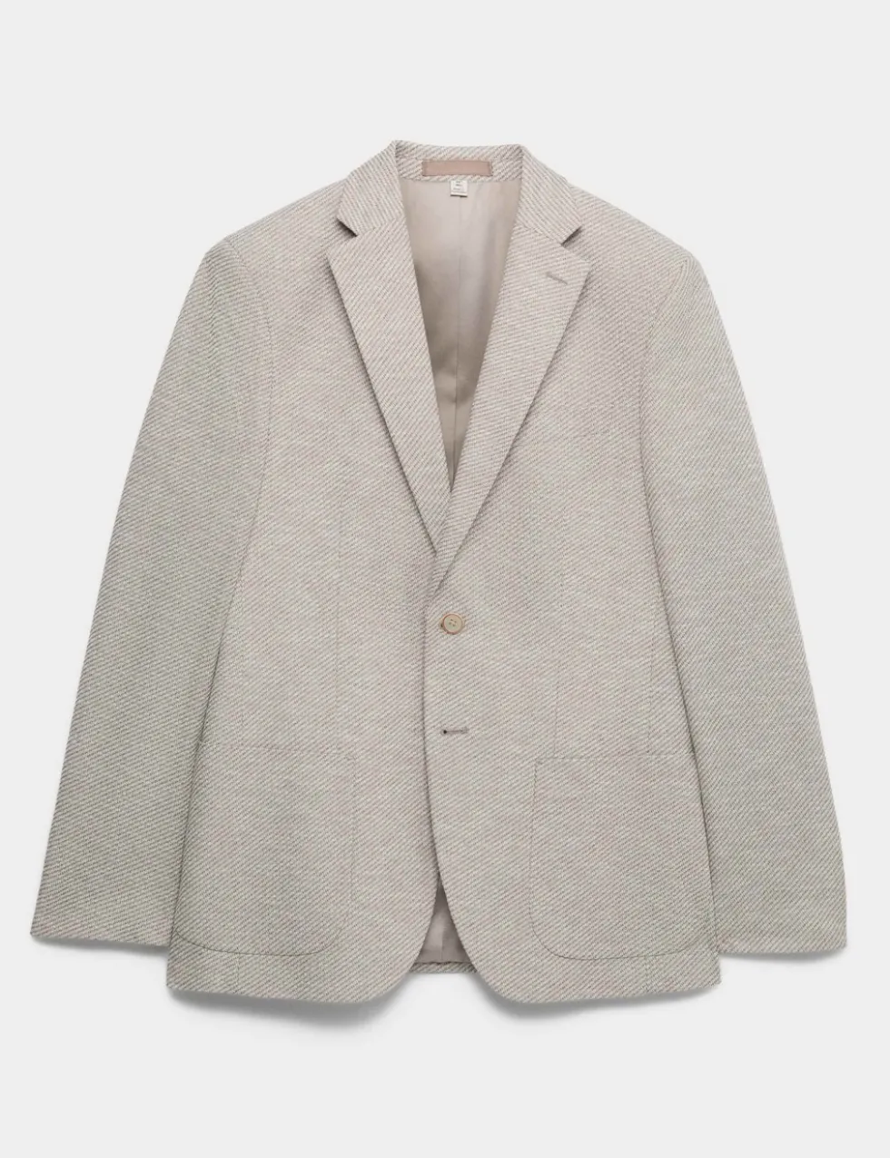 Tailored Fit Cotton Blend Textured Stretch Blazer