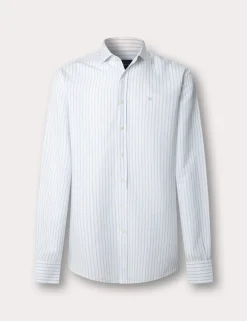 Tailored Fit Cotton Rich Striped Shirt