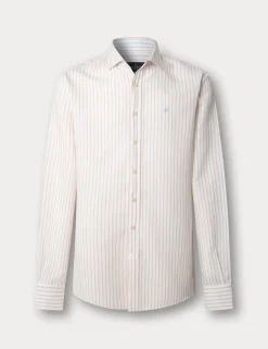 Tailored Fit Cotton Rich Striped Shirt