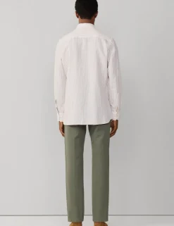 Tailored Fit Cotton Rich Striped Shirt