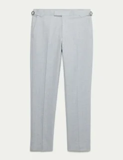 Tailored Fit Herringbone Trousers