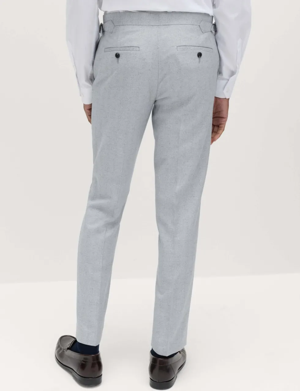 Tailored Fit Herringbone Trousers
